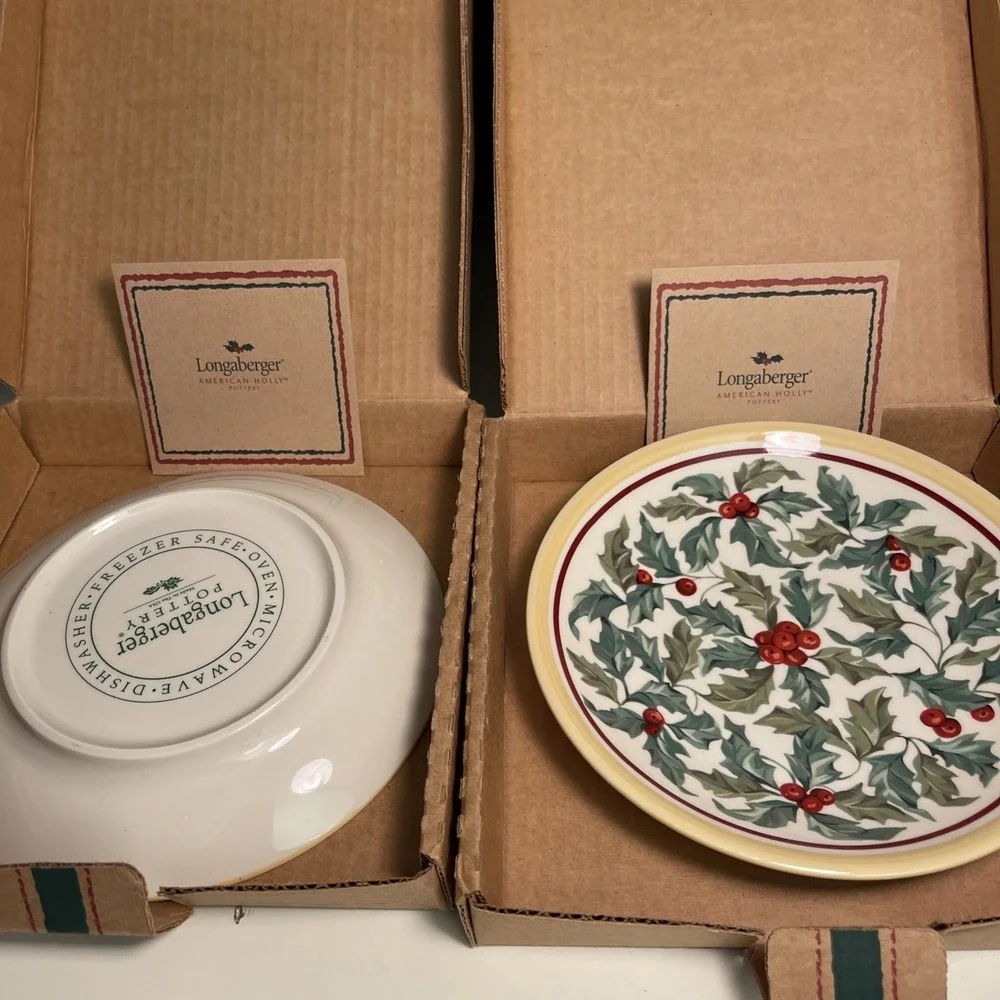 Longaberger Pottery American Holly 8